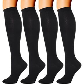 Double Couple 4 Pairs Compression Socks for Men and Women Compression Stockings