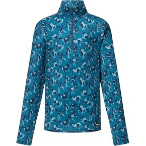 Kerrits Kids On Course Quarter Zip Fleece Tech Top - Print