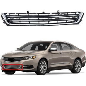 Front Bumper Grille Compatible with 2014-2020 Impala LT, Premier, LS, LTZ, Eco,Chrome Upper Grille