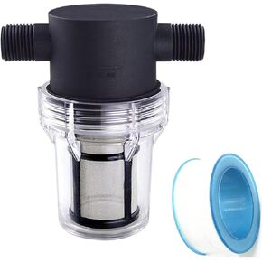 Garden Hose Inlet Filter for High Pressure Washer, Sediment Filter Attachment, 80 Mesh Screen 1 Inch