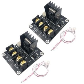 FainWan 2pcs Heat Bed Power Module Add-on Hot Bed Power Expansion Board MOS Tube High Current Load Module Compatible with 3D Printer (Pack of 2)