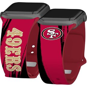 Game Time San Francisco 49Ers HD Paint Stripe Watch Band Compatible with Apple Watch