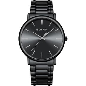 BOFAN Watches for Men Fashion Simple Mens Watches with Stainless Steel Expansion Band,Minimalist Dial,Water Resistant.