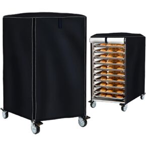 Bread Rack Cover, 23x28x32in High Density Waterproof and Dustproof Bread Rack Cover, Bakery Single Rack Covers.(Black,Only Cover)