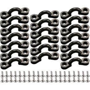Kayak Pad Eye Kit Nylon Padeye Kayak Tie Down Loops Deck Rigging Kit Nylon Bungee Deck Loops Tie Down Pad Eye for Canoe Boat Kayaking Accessories, 20PCS