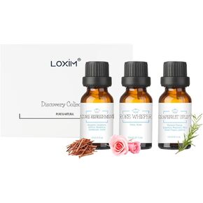 LOXIM Sweet Dreamscape Essential Oil Blends, Pure Natural Essential Oils Set of 3, Fragrance Oil Perfect for Humidifiers, Diffusers, Candle Making, Gifts - Lavender, Vanilla, Eucalyptus