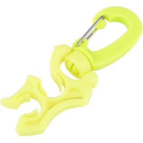 Keenso Scuba Diving Clip, Scuba Diving Double BCD Hose Holder Clip Regulator Retainer Buckle Hook for Dive Snorkeling(Yellow)