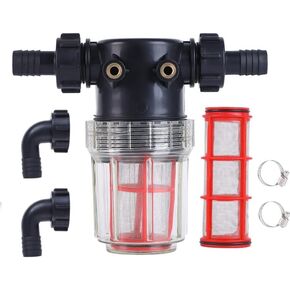 3/4''1/2''hose barb filter, sedimentation filter accessories for inlet water of pressure washer (304 stainless steel, with 40 mesh and 100 mesh filter screens)