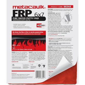 Rectorseal 66340 Metacaulk Putty, 6"x 7" Pad, Red