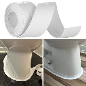 Caulk Tape - Updated Enhanced Adhesive, Caulk Tapes Waterproof Self Adhesive, Traditional Caulking Sealant Replacement, Caulking Strips for Toilet, Bathroom, Sink, Bathtub, Floor Wall Edge Protector