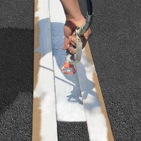 4 x 92 Inches Parking Lot Line Stencil, Continuous line and Reusable Straight Line Stencil, a Convenient Tool for Efficient Parking Lot and Pavement Lines
