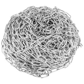FUNSUEI 304 Stainless Steel Link Proof Coil Chain, 1.2mm x 65 Feet Light Duty Chain Link, Heavy Duty Silver Chain Bulk, Metal Decorative Chain Links for Clothes Hanging,Pet,Swing,Prevention Theft