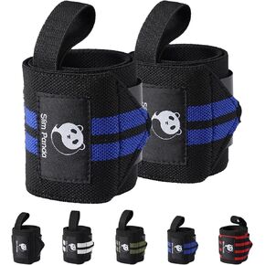 Slim Panda Weightlifting Wrist Wraps- Upgraded Wrist Support with Heavy Duty Thumb Loop for Powerlifting, Bodybuilding, and Weight Lifting Men & Women