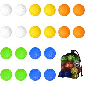 Foam Golf Practice Balls 20 Pack,Realistic Feel and Limited Flight Practice Golf Balls for Backyard,Soft Training Golf Balls for Indoor or Outdoor