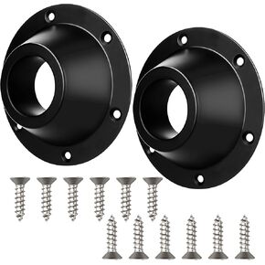 RV Table Base, Aluminum Pedestal Table Base Flange with 6 Mounting Holes Includes Mounting Screws, 2 Pack Black