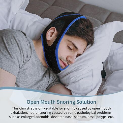 Chin Strap for CPAP Users, Snoring Solution Effective Anti Snore Device Snore Stopper with Adjustable Velcro, Chin Strap for Sleeping Comfortable Stop Snoring Solution in Saudi Arabia