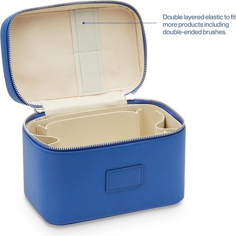 ETOILE - Mini Vanity Case Burgundy - Stylish Travel Makeup Bag Organizer With Removable Dividers in Saudi Arabia