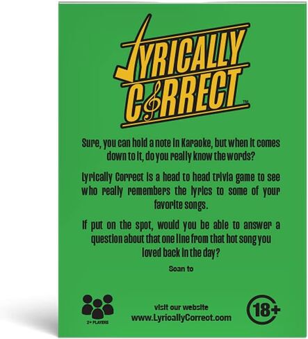 Lyrically Correct 80'S Mixtape Hip Hop, R & B, Funk and Pop Music Trivia Card Game |Multi-Generational Family Gatherings, Adult Game Night and Fun Trivia in Saudi Arabia