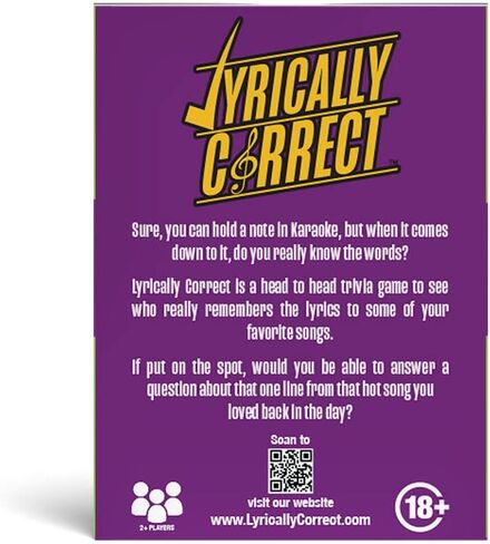 Lyrically Correct 80'S Mixtape Hip Hop, R & B, Funk and Pop Music Trivia Card Game |Multi-Generational Family Gatherings, Adult Game Night and Fun Trivia in Saudi Arabia