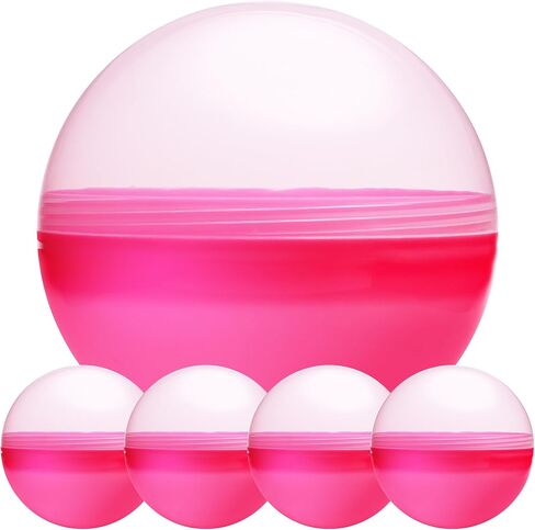 Big Claw Machine Capsules Translucent Pink Plastic Sphere Large Party Favor Containers Round 5 pcs 7.9 inch Jumbo Plastic Christmas Ornaments Extra Large Gift Box Craft Party Supplies Vending Capsules in Kuwait