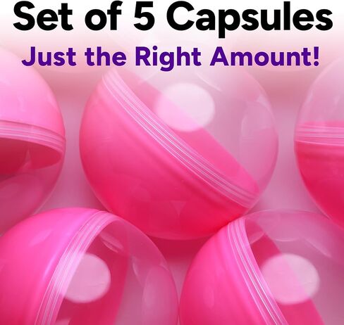 Big Claw Machine Capsules Translucent Pink Plastic Sphere Large Party Favor Containers Round 5 pcs 7.9 inch Jumbo Plastic Christmas Ornaments Extra Large Gift Box Craft Party Supplies Vending Capsules in Kuwait