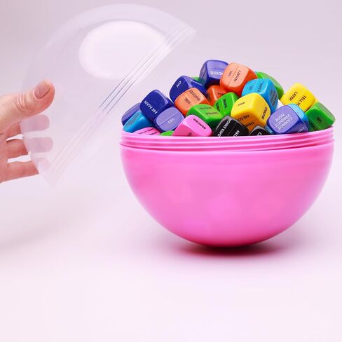 Big Claw Machine Capsules Translucent Pink Plastic Sphere Large Party Favor Containers Round 5 pcs 7.9 inch Jumbo Plastic Christmas Ornaments Extra Large Gift Box Craft Party Supplies Vending Capsules in Kuwait