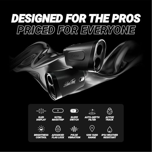 Blue Tees Golf Series 4 Ultra Golf Rangefinder with Slope Switch, 1200 Yards Range Finder, OLED Display, 6X Magnification Laser Rangefinder, Magnetic Strip, Flag Pole Locking with Pulse Vibration in Saudi Arabia