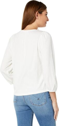 Lucky Brand Women's Long Sleeve Embroidered Yoke Top in Saudi Arabia