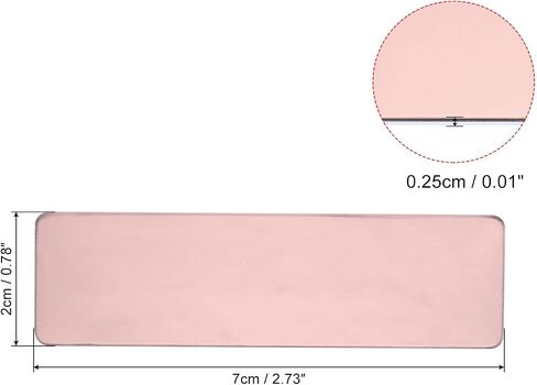 PATIKIL 2.73 × 0.78 بوصة فراغات شارة محفورة، 5 قطع مجموعة علامات اسم معدنية زوايا مستديرة مع دبوس، شارة اسم الملصق علامة اسم مخصصة للمكتب، والأعمال التجارية، والمرآة باللون الفضي in Saudi Arabia