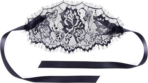 Women Mysterious Black Lace Masks in Kuwait