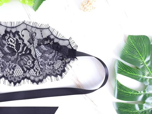 Women Mysterious Black Lace Masks in Kuwait