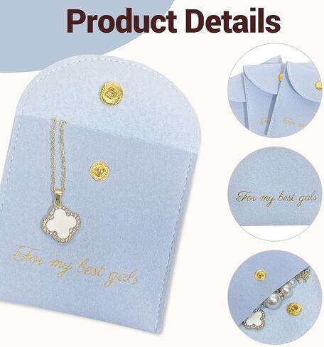 Fuxiqar 10 PCS Jewelry Bags Bridesmaid Gifts Velvet Small Jewelry Pouch with Button (Beige) in Saudi Arabia