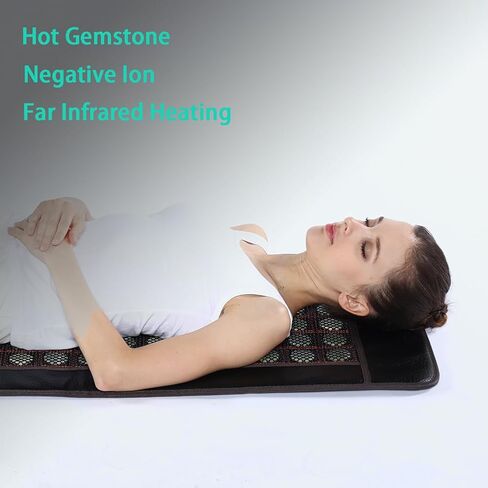 Infrared Heating Pad for Back Pain, EMF-Free,16.5 x 26 Inches, Jade and Tourmaline, Smart Controller, Auto Shut Off in Saudi Arabia