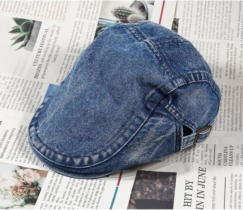 Denim Hats for Women Vintage Denim Cowboy Hat Newsboy Hat for Men Women in Saudi Arabia