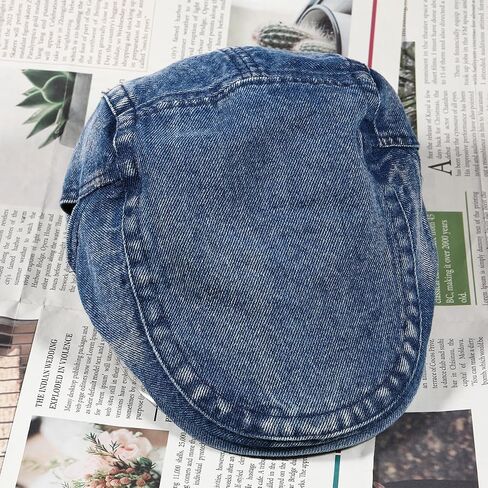 Denim Hats for Women Vintage Denim Cowboy Hat Newsboy Hat for Men Women in Saudi Arabia