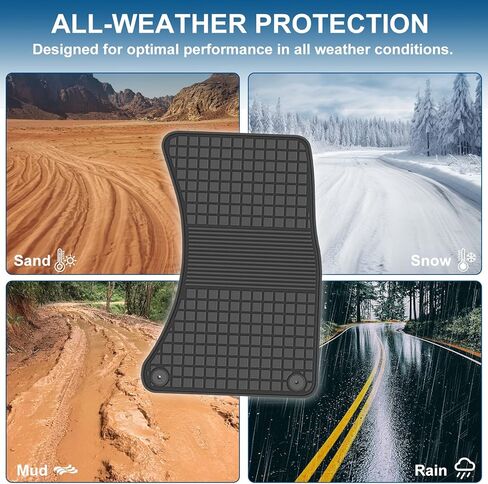 حصيرة أرضية سيارة مطاطية مخصصة تناسب أودي Q7 2017 2018 2019 2020 2021 2022 بطانات أرضية أوتوماتيكية سوداء كاملة لجميع الأحوال الجوية شديدة التحمل عديمة الرائحة in Kuwait