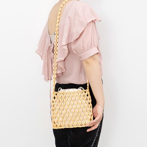 YYW Round Straw Bag Handwoven Natural Summer Beach Shoulder Bag Rattan Crossbody Purse for Women in Saudi Arabia