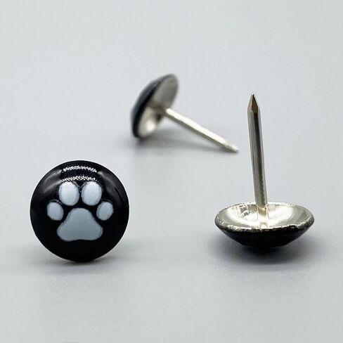 Let's Decorate 100PCS D11mm/0.43" Upholstery Tacks with Paw Pattern, Decorative Thumb Tacks for Corkboard and Bulletin Board, Cute Crafts Wooden Furniture DIY Projects (White, 100) in Kuwait