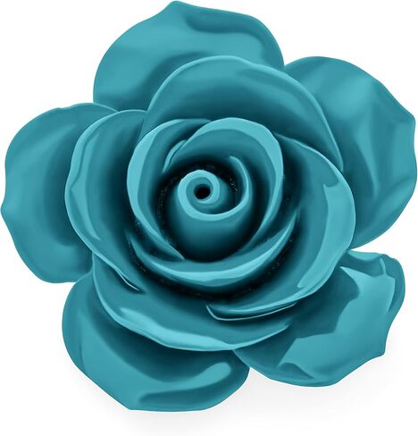 Romantic Fashion Statement Pink Blue Black White Red Floral Blooming 3D Carved Large Rose Flower Brooch Scarf Pin for Women Teen in Saudi Arabia