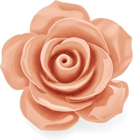 Romantic Fashion Statement Pink Blue Black White Red Floral Blooming 3D Carved Large Rose Flower Brooch Scarf Pin for Women Teen in Saudi Arabia