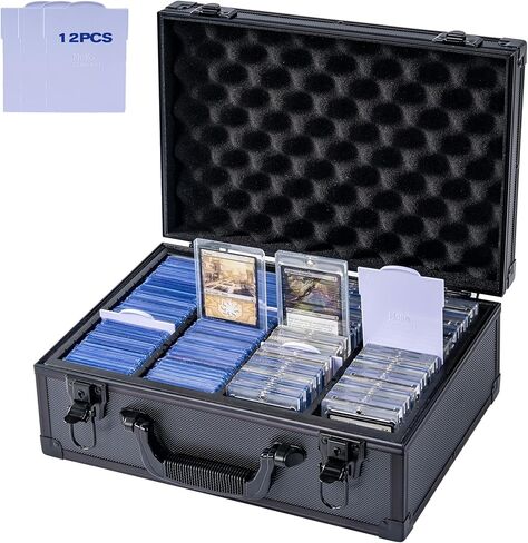 Toploaders Storage Box,Holds 530+ Top Loader,Trading Card Storage Box for 3" x 4" 35PT Rigid Card with 12 Dividers,Card Case for Sports Cards/Game Cards in Kuwait