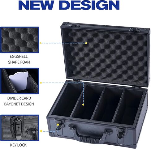 Toploaders Storage Box,Holds 530+ Top Loader,Trading Card Storage Box for 3" x 4" 35PT Rigid Card with 12 Dividers,Card Case for Sports Cards/Game Cards in Kuwait