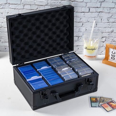 Toploaders Storage Box,Holds 530+ Top Loader,Trading Card Storage Box for 3" x 4" 35PT Rigid Card with 12 Dividers,Card Case for Sports Cards/Game Cards in Kuwait