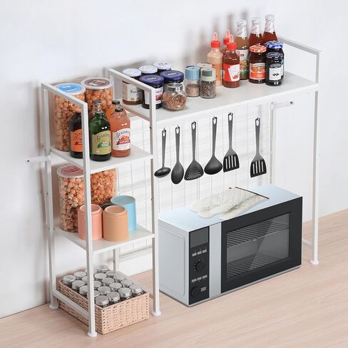 YBING سطح المكتب Hutch Dorm Bookshelf Organizer أسود 37 بوصة W رف سطح المكتب Modren لشاشة الكمبيوتر تقف 3-Tier عرض الرف رفوف تخزين سطح المكتب متعددة الأغراض in Kuwait