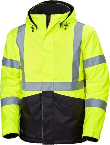Helly-Hansen Workwear Alta Waterproof High Visibility Shell Jackets for Men with Detachable Hood and Napoleon Pocket; Class 3 in Saudi Arabia