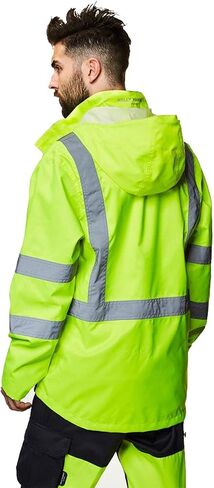 Helly-Hansen Workwear Alta Waterproof High Visibility Shell Jackets for Men with Detachable Hood and Napoleon Pocket; Class 3 in Saudi Arabia