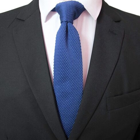 Men's Supper Skinny Knitted Tie Solid Colored Smart Casual Necktie Various Color in Saudi Arabia
