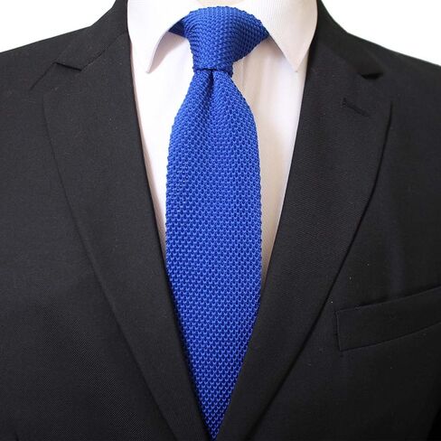 Men's Supper Skinny Knitted Tie Solid Colored Smart Casual Necktie Various Color in Saudi Arabia
