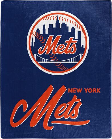 بطانية MLB Mets Signature من The Northwest Company، مقاس 50 بوصة × 60 بوصة، ألوان الفريق in Saudi Arabia