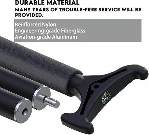 عمود مرساة ودفع 7.75 بوصة، عمود مرساة للمياه الضحلة مع مقبض على شكل حرف T وبوصلة، دبوس مرساة من الألياف الزجاجية متعدد الوظائف على الشاطئ in Kuwait